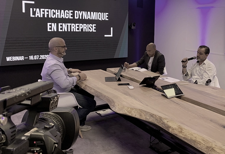 webinaire sur l'affichage dynamique en entreprise