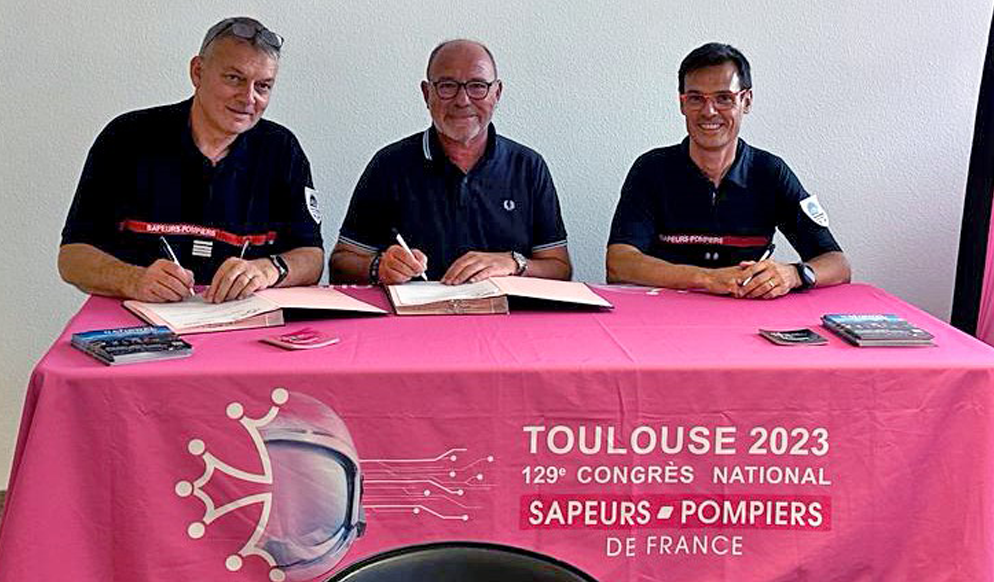 Signature de la convention de mécénat : Abaques audiovisuel mécène du 129ème Congrès National des Sapeurs-Pompiers de France